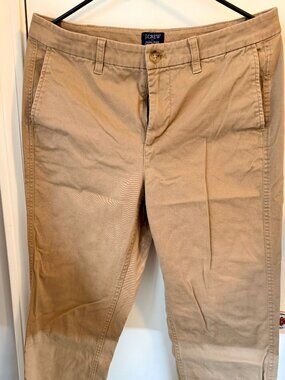 J.Crew High Rise Girlfriend Chino Pants Khaki Size 8 Cropped Casual